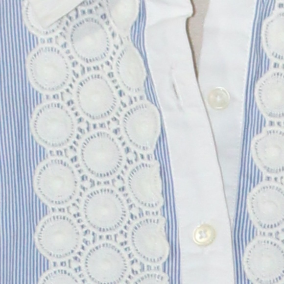 Banana Republic pullover collared pinstriped shirt - Picture 7 of 10